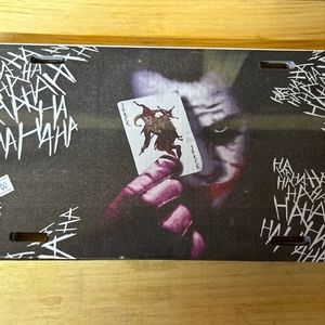 Joker custom made car tag
